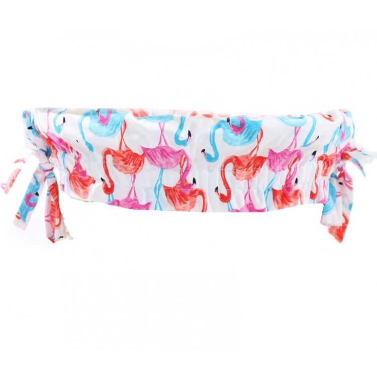 Vložka do košíka biela flamingo